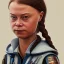 Placeholder: portrait of Greta Thunberg star wars