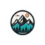 Placeholder: горы минимализм круглый логотип