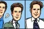Placeholder: Sebastian Kurz und Karl Nehammer. Comic style