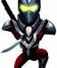 Placeholder: cyber ninja, visor, overwatch, metal armor, guy, assasins creed sword, mask over mouth