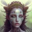 Placeholder: Portrait of beautiful girl, face dept of field,face shining, plant, metal, feathers,central weight average, CWA Dryad, fae, sidhe, ominous, nature, plants, wildflower sparkle,wildflower 3d view, facepaint, dnd character portrait, intricate, oil on canvas, masterpiece, expert, insanely detailed, 4k resolution, retroanime style, cute big circular reflective eyes, cinematic smooth, intricate detail , soft smooth lighting, soft pastel colors, painted Renaissance style,sharp fucus, bokeh,macro lens,