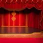 Placeholder: theater stage with red curtain, twins performing, vaudeville, ethereal, soft lighting,