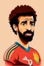 Placeholder: Mohamed Salah Egyptian soccer player ,cartoon 2d vector