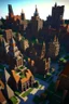 Placeholder: medival minecraft city, many buildings