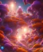 Placeholder: orange and gold crystal cosmic and galactic ambiance hill sky sunny flowers stairs trees futuristic landscape, full of details, smooth, bright sunshine，soft light atmosphere, light effect，vaporwave colorful, concept art, smooth, extremely sharp detail, finely tuned detail, ultra high definition, 8 k, unreal engine 5, ultra sharp focus