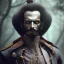 Placeholder: Lorenor Zorro from one piece, steam punk, scary, horror, realistic, made in octane, cinematic, movie, CGI, ultra-realistic, extremely detailed octane rendering, 8K, VRAY Super Real ar 2:3, dof photorealistic futuristic 50mm lens hard lighting dark gray tintype photograph, realistic lighting, sephia colors