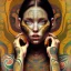 Placeholder: retrato de mujer tribal con tatuajes con estilo de Gustav Klimt