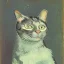 Placeholder: Portrait of a cat by Van Gogh