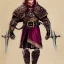 Placeholder: dungeons and dragons, fantasy, dwarf, dark priest, full plate armour, ironclad, dark silvery metal, dark red glow, watercolour, large strokes, distinct face, portrait, head