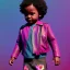 Placeholder: Zaire beetz toddler, full body, leather jacket, floral shirt, floral skirt, Nike sneaker, soft skin, city background, dramatic lighting, hyper realistic