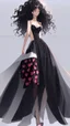 Placeholder: lady in fashion clothing anime sureal
