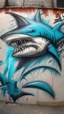 Placeholder: graffiti art - write Shark