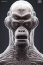 Placeholder: ape alien, head,8 eyes, evil, 8k, with hairs, finely detailed, photo realistic, HR Giger style