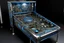 Placeholder: An indigo cybernetic pinball themed metropolis painted by Henry-Robert Brésil