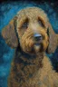 Placeholder: brown labradoodle by van gogh