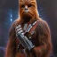 Placeholder: photorealistic and intricate portrait of chewbacca in star wars by Albert Lynch, wearing beskar armor, deep dark colors, hyperdetailed, 32K, oil on canvas,