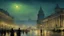 Placeholder: Trafalgar Square in London at night, darkness, year 1850, style john atkinson grimshaw, beautiful photographic quality image, excellent composition