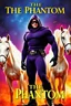 Placeholder: Movie Poster - ((("THE PHANTOM"))), extremely thick, muscular, 6'6'' 18-year-old Billy Zane with extremely exaggerated muscles as the Phantom, long-sleeved, textured, padded purple cotton bodysuit with skintight, formfitting textured purple cotton cowl with ((black eye mask)) and widow peak, black gloves and wrist gauntlets, black boots, double holstered utility belt, skull-shaped belt buckle, glowing, white eyes, standing next to his white horses, captured in a breath-taking explosion of color,