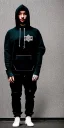 Placeholder: Man wearing stussy hoodie