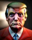 Placeholder: Realistic Waist up Portrait, Donald trump muppet, retro style, photo studio, unreal engine 5, god lights, ray tracing, RTX, lumen lighting, ultra detail, volumetric lighting, 3d.