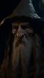 Placeholder: Busch painting style nightmare, a zoomed view of a wizard face in a 3d rendering full-height image of a grim and dark scene. Ensure the final images exhibit the utmost quality, with the play of a torch-lit dungeon encompassing 4K, 8K, and 64K resolutions, with 3D rendering that manifests in photorealistic, hyperrealistic, and highly detailed representations. Employ techniques such as HDR, UHD,