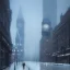 Placeholder: Harbour, Gotham city, Neogothic architecture,snow, by Jeremy mann, point perspective,
