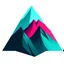 Placeholder: A shaped Mountain with half color no text