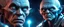 Placeholder: Close-up confrontation between an ancient alien outcast leader and a space broker, standing only a meter apart, clear big real eyes, huge glowing crystalline rod between them, anger mixed with sadness, dramatic facial expressions, shallow depth of field, cinematic lighting, stylized 3D anime, airbrush painting, crisp outlines