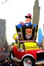 Placeholder: macy's day parade float of Bill Newton from hill climb racing the game