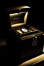 Placeholder: Generate a side profile image of the Key Bey Berk watch box, emphasizing its sleek design and smooth lines. Use lighting to bring out the contours.