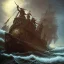 Placeholder: a pirate warrior on his ship, a highly detailed illustration, background of giant crashing ocean waves, realistic render, 8 k, micro detail, intricate, elegant, centered, digital painting, Artstation, smooth, sharp focus, illustration, artgerm, tomasz alen kopera, peter mohrbacher, donato giancola, joseph christian leyendecker, wlop, boris vallejo