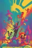 Placeholder: nostalgic Blast from the Past rave party poster cheerfull disney abstract