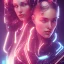 Placeholder: cyberpunk, head, women, portrai, tron