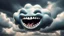 Placeholder: smiling menacing cloud with teeth