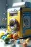 Placeholder: trending on artstation,toys 3d,toy design named Coin spitting washing machine.Dull working by activity in feeding by exchange somthing.free to zoom in,toy design,industrial design,ux design,interior design,product design,game design,octane rendering,unreal engine,Photoshyoot,Shot on 25mm lens,Depth of Field,Tilt Blur,Shutter Speed 1/100t0,F/22,White Balance,32k,Super-Resolution,Pro Photo RGB,Half rear Lighting,Incandtescent,Volumetric,Global Illumination,Screen Space Reflections,Diffraction Grad