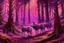 Placeholder: A purple forest with wolves painted by Zosan