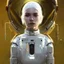 Placeholder: detailed portrait white haired girl, solarpunk futuristic utopia, scifi astronaut suit, android parts, decorated with golden ornaments by Ismail inceoglu dragan bibin hans thoma greg rutkowski Alexandros Pyromallis Nekro Rene Maritte Illustrated, Perfect face, fine details, realistic shaded, fine-face, pretty face