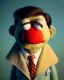 Placeholder: Waist up Portrait, Donald trump muppet, Sesame Street style, Wes Anderson style, photo studio, unreal engine 5, god lights, ray tracing, RTX, lumen lighting, ultra detail, volumetric lighting, 3d.