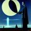 Placeholder: The Grim Reaper in Tron world, considering the future of the universe, art by Magritte and Elliot Erwitt