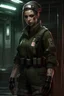 Placeholder: Cyberpunk military nurse