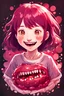 Placeholder: A detailed illustration Anime girl smiling crushed inside really darkred fleshy stomach filled with digestive juices, t-shirt design, in the style of Studio Ghibli, pastel tetradic colors, 3D vector art, cute and quirky, fantasy art, watercolor effect, bokeh, Adobe Illustrator, hand-drawn, digital painting, low-poly, soft lighting, bird's-eye view, isometric style, retro aesthetic, focused on the character, 4K resolution, photorealistic rendering, using Cinema 4D, vector logo, vector art,