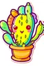 Placeholder: a sticker,cute,kawaii cactus