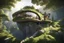 Placeholder: An organic round-shaped house perched on the edge of a cliff, surrounded by a mystical forest, the sunlight filtering through the leaves, casting enchanting patterns on the architecture, Architectural 3D rendering using Unreal Engine, with a focus on realistic textures and lighting