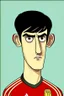 Placeholder: Thibaut Courtois Belgian soccer player cartoon 2d