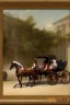 Placeholder: Fiacre landauer carriage with two horses in Vienna