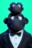 Placeholder: Waist up muppet Portrait, Xi Jinping as muppet doll, Black suit, photo studio, blue background, unreal engine 5, concept art, art station, god lights, ray tracing, RTX, lumen lighting, ultra detail, volumetric lighting, 3d.