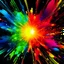 Placeholder: A burst of color lights up the sky, reveal a kaleidoscope of hues celestial spectra vector paint clouseup