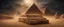 Placeholder: Hyper Realistic haunted view of Egyptian Pharaoh coffins outside Pyramids with sandstorm at dark night with