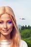 Placeholder: ufos rainbows,beautifuls paysages, fantastic colours,cosmic woman ,beautiful ufos rainbow, admiral from the future, galactic confédération, fine whole face, crystalline skin, expressive purple eyes,rainbow, smiling lips, very nice smile, costume pleiadian, Beautiful tall woman pleiadian Galactic commander, ship, perfect datailed golden galactic suit, high rank, long blond hair, hand whit five perfect detailed finger, amazing big puple eyes, mouth, high définition lips, cosmic happiness, bright c
