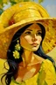 Placeholder: mexican cote d'azur woman yellow mexican painting